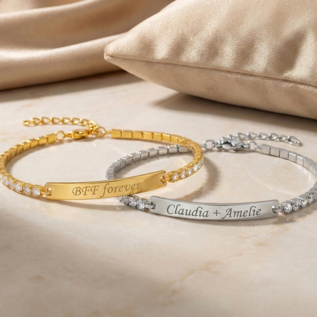 Twin - Tennisarmband mit Gravur