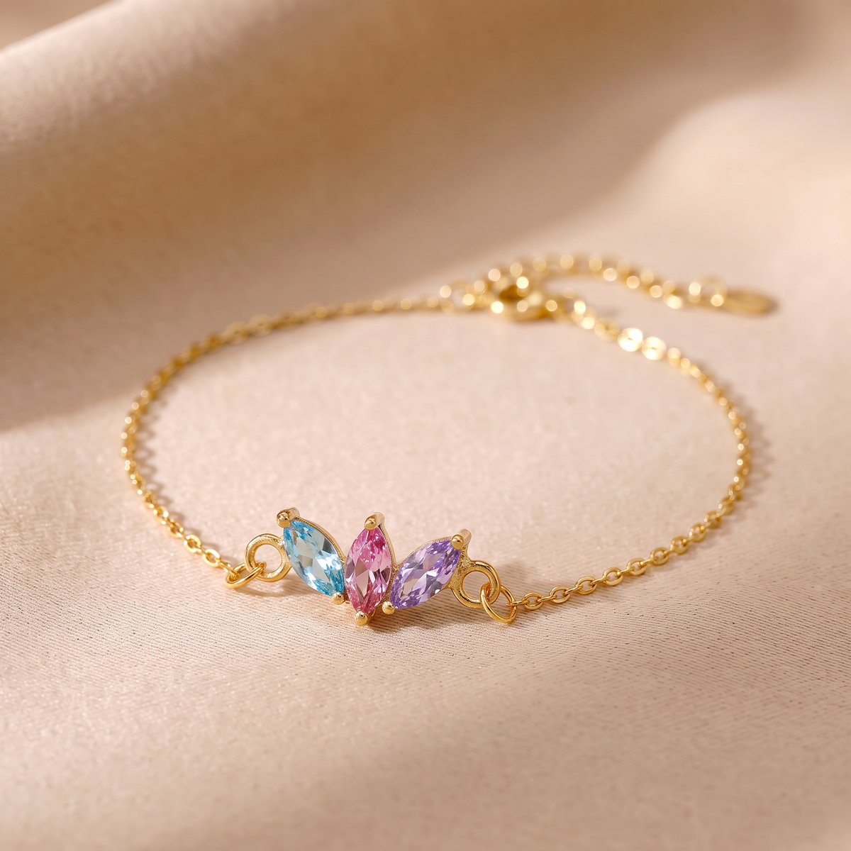 Armband mit 3 Geburtssteinen - Birthlia