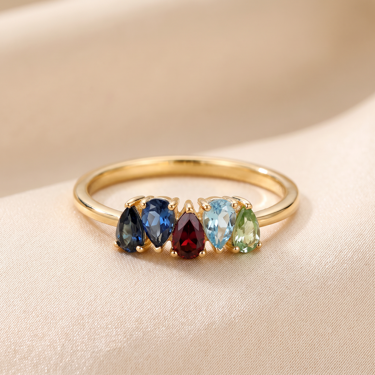 Ring mit mehreren Geburtssteinen - Birthela