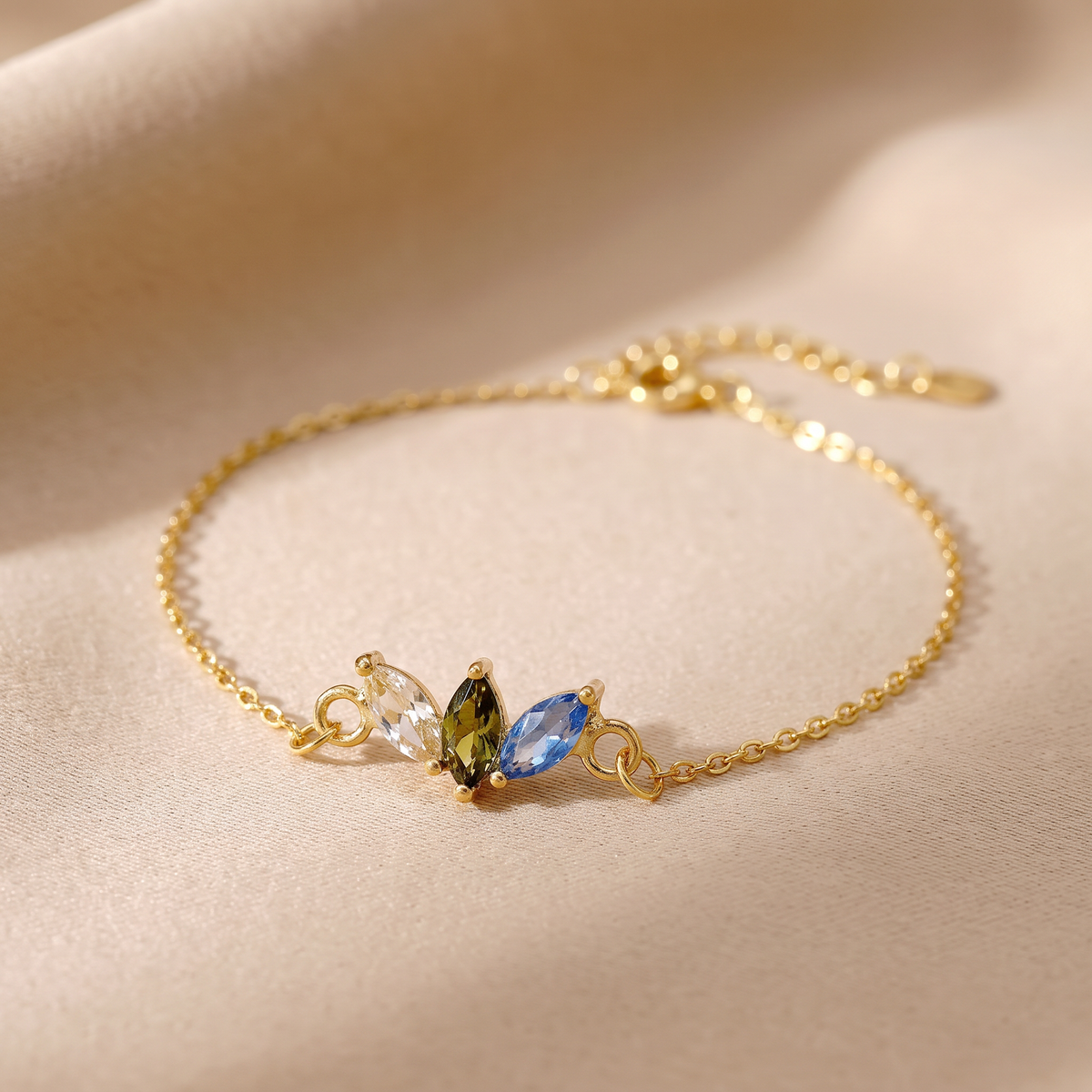 Armband mit 3 Geburtssteinen - Birthlia