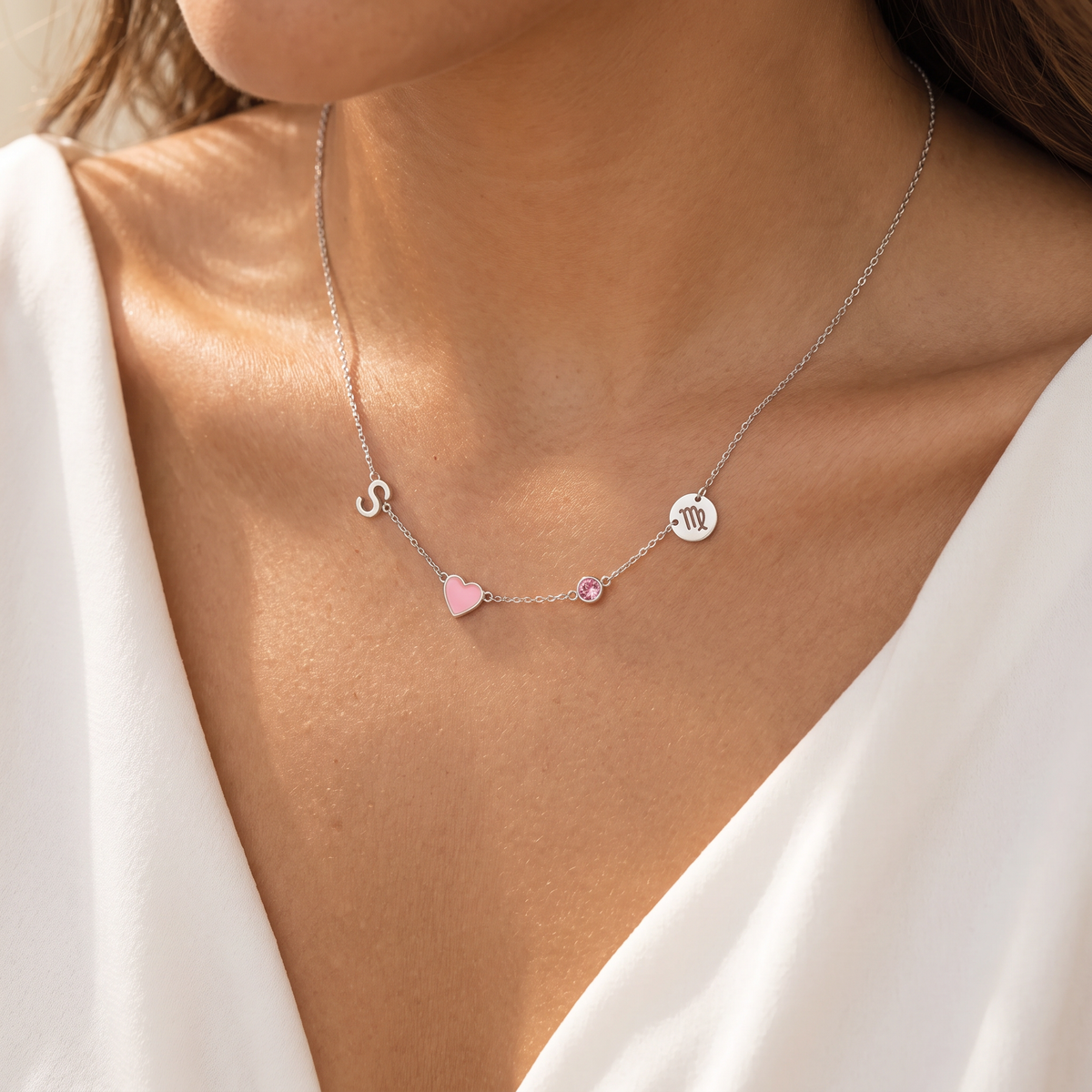 Personalisierte Halskette mit Charms