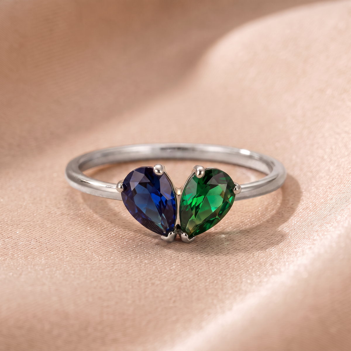 Toi Et Moi Ring mit 2 Geburtssteinen - Birthelle