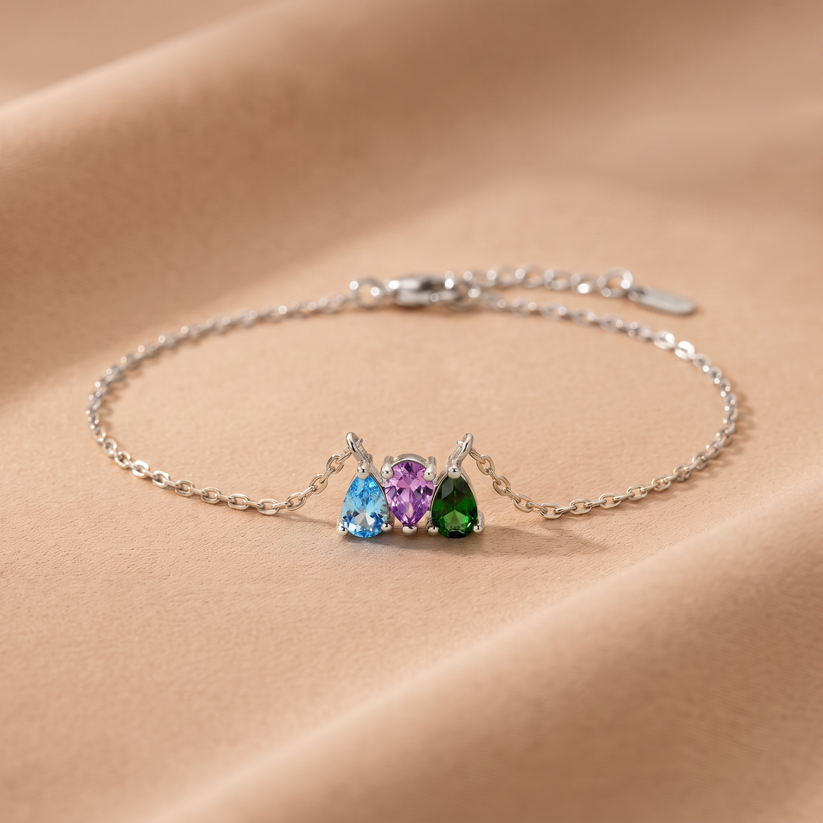 Armband mit mehreren Geburtssteinen - Birthela