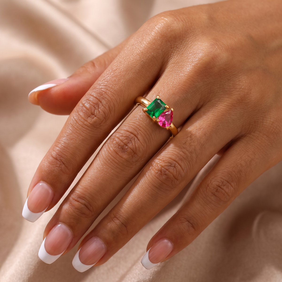 Toi Et Moi Ring mit 2 Geburtssteinen - Birthia