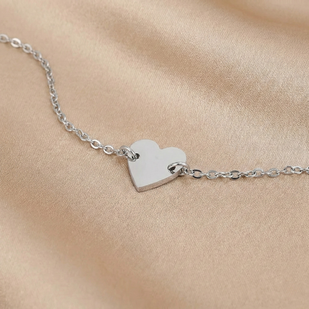 Amora - Heart Bracelet with Initial Engraving