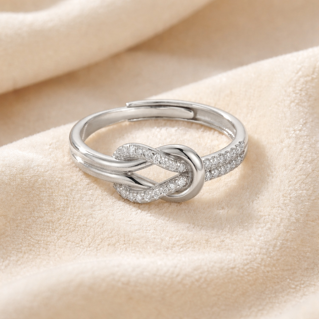 Infinia - Ring mit Liebesknoten 925 Silber