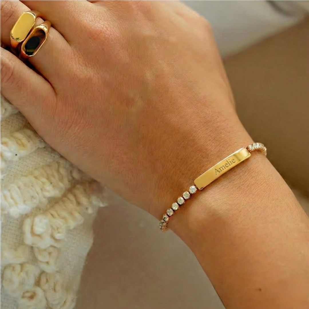 Twin - Tennisarmband mit Gravur