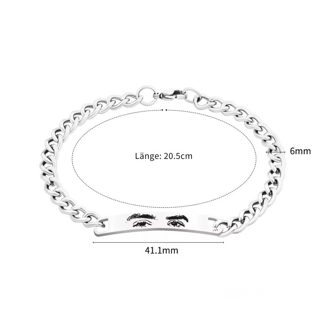 Love Eyes - Partnerarmbänder mit Augengravur