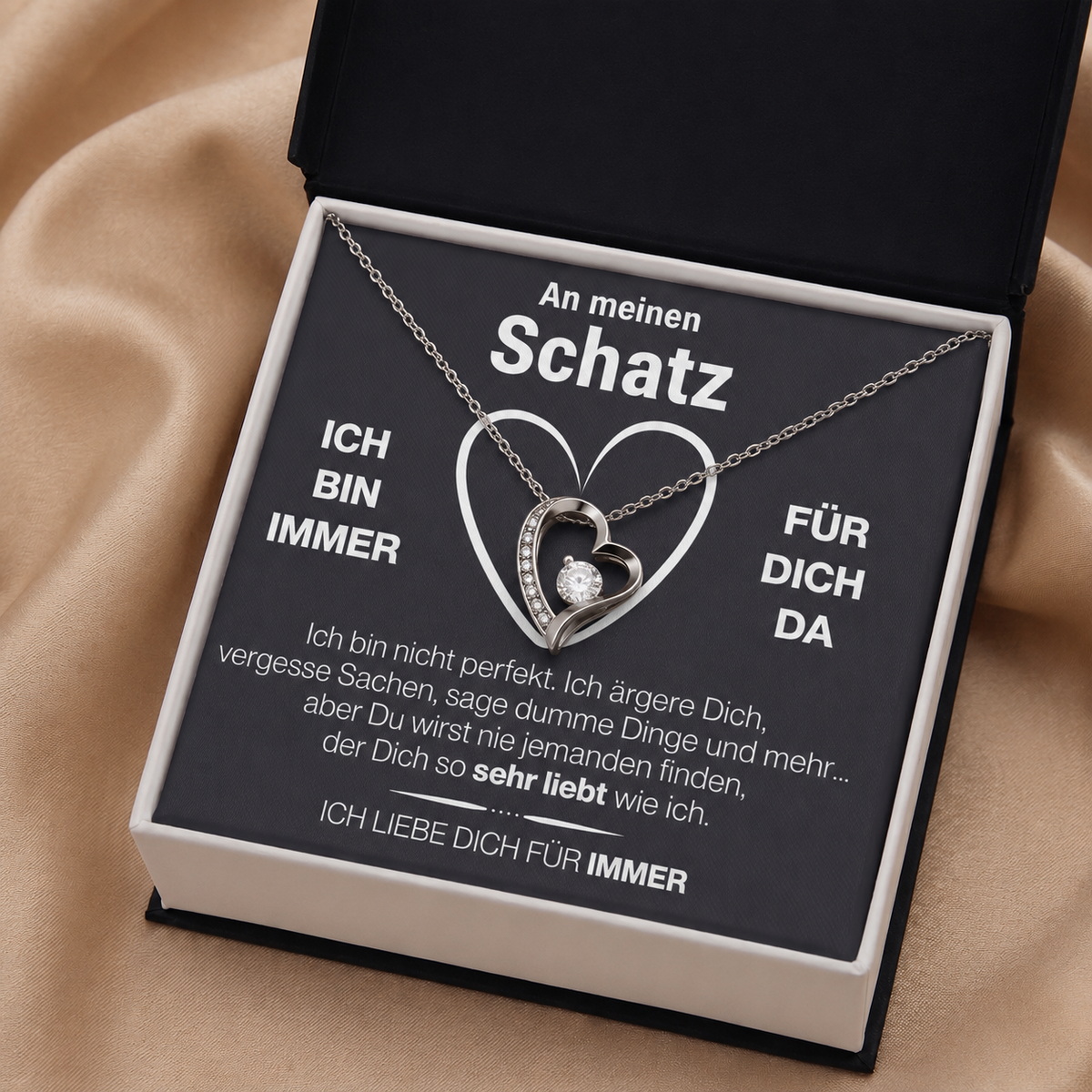 To my sweetheart - Necklace with box & card