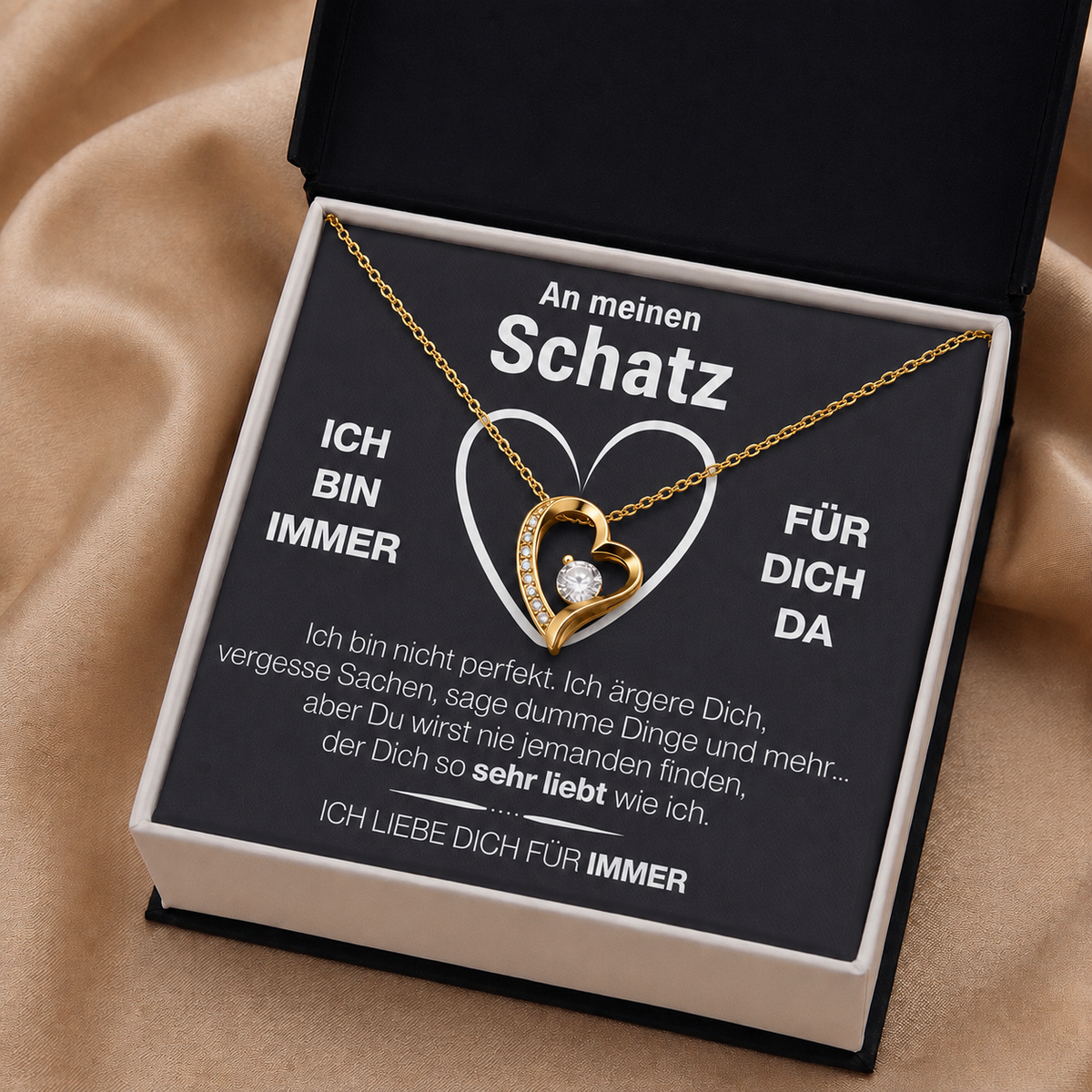 To my sweetheart - Necklace with box & card