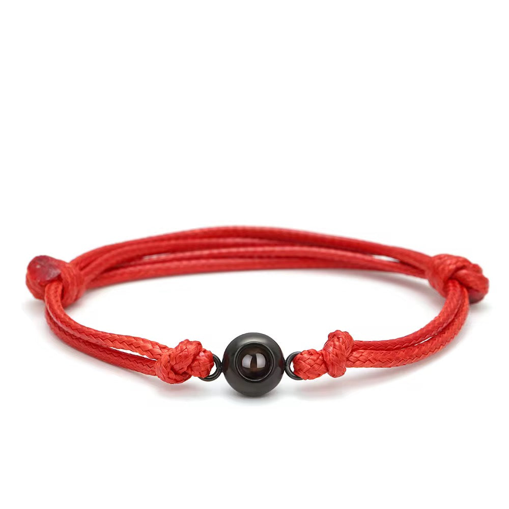 Bracelet with custom photo sailor knots