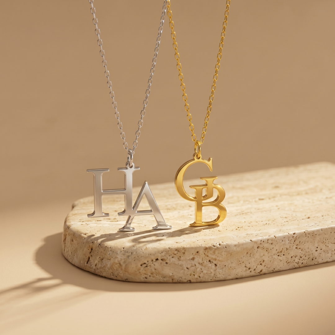 Together – Double Initial Necklace