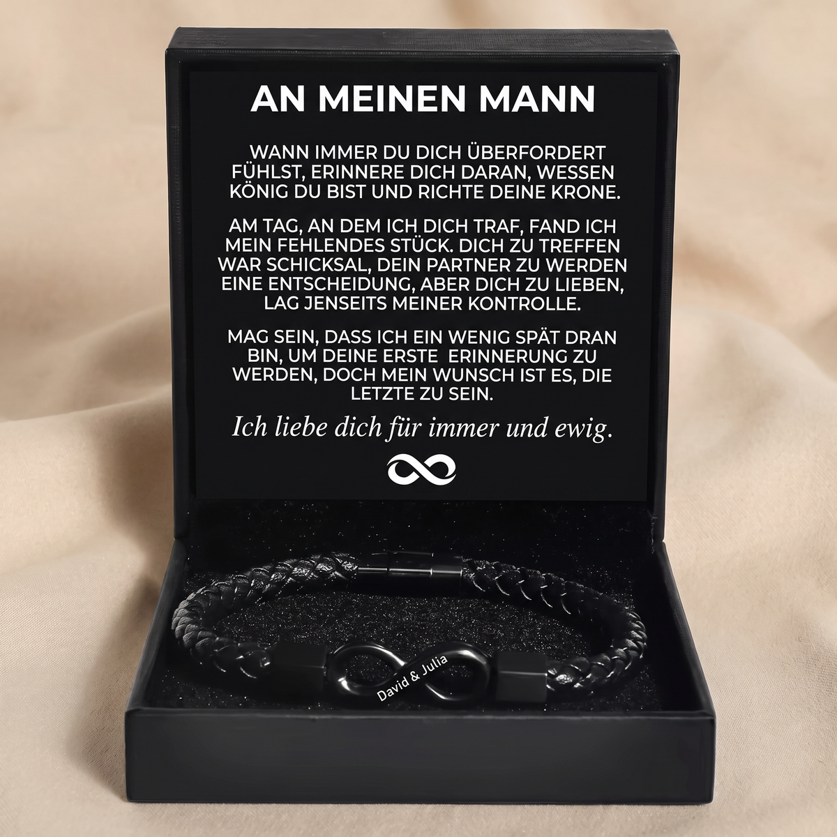 An meinen Mann - Armband mit Karte