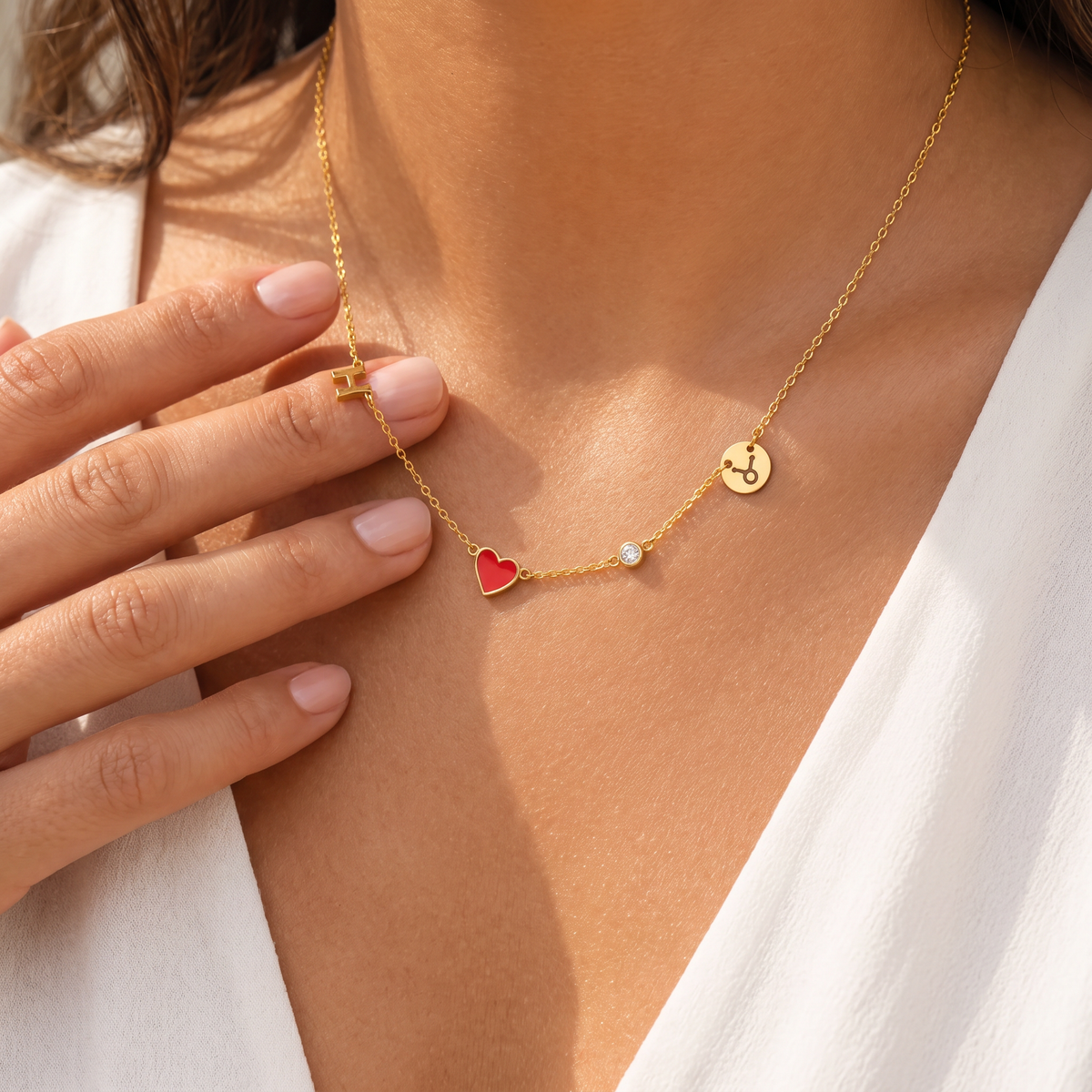 Personalisierte Halskette mit Charms