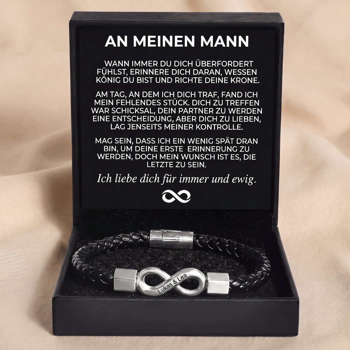 An meinen Mann - Armband mit Karte