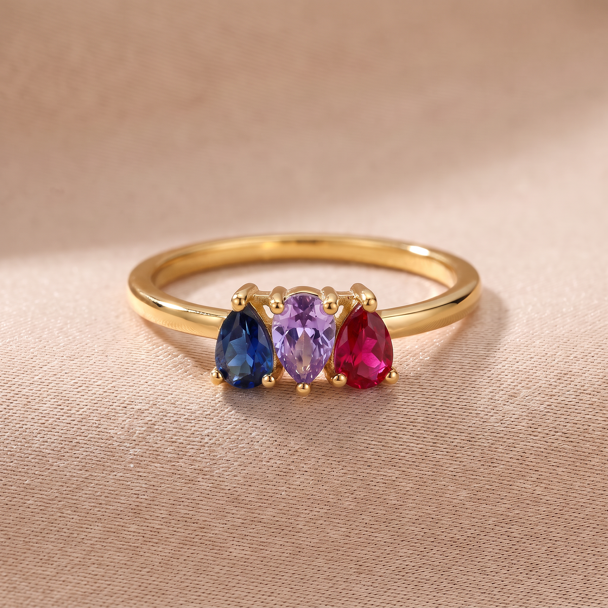 Ring mit mehreren Geburtssteinen - Birthela