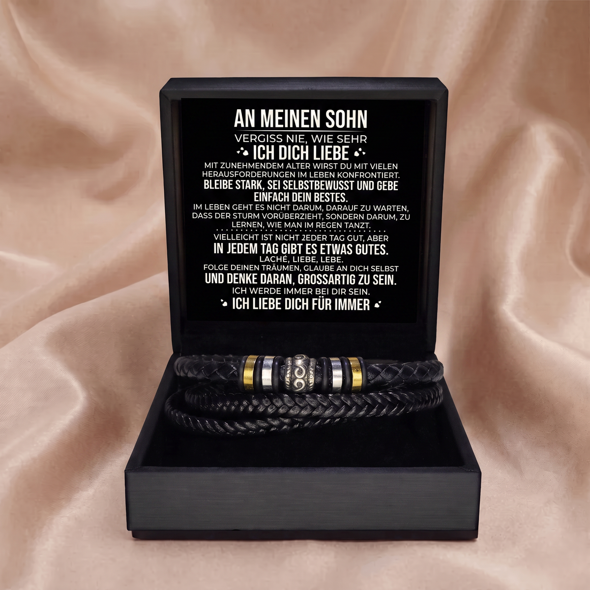 To my son - bracelet with card